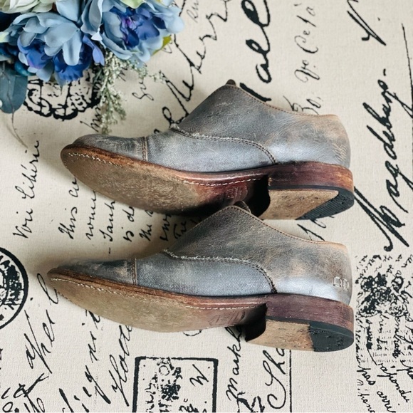 Bed Stu Cobbler Series Rose Leather Slip On Loafer in Gray, Size 7.5 - Picture 5 of 8